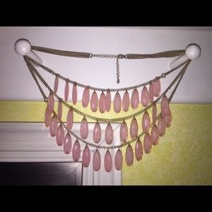 Pink Gold Layered Necklace
